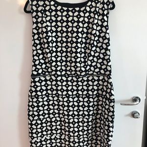 White & Black Patterned Dress